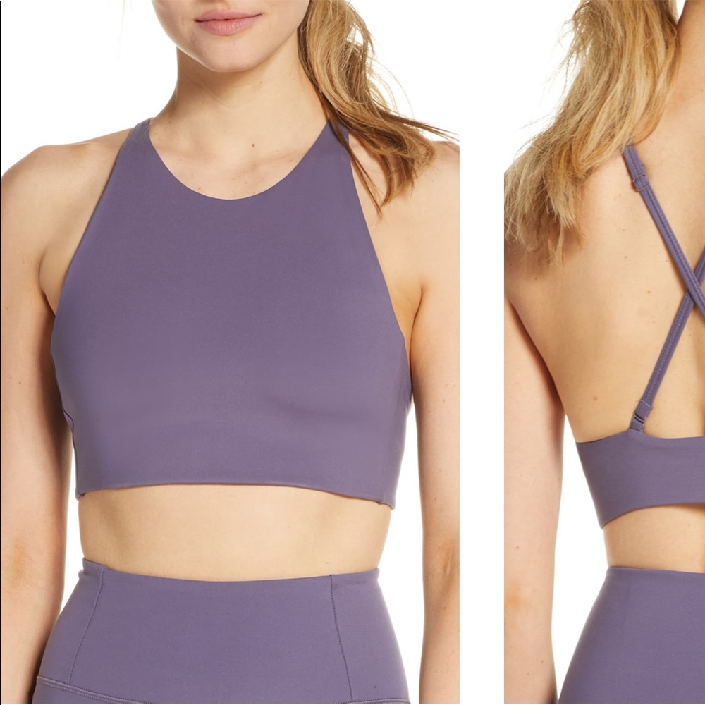 New Girlfriend Dahlia Purple Topanga Bra Top